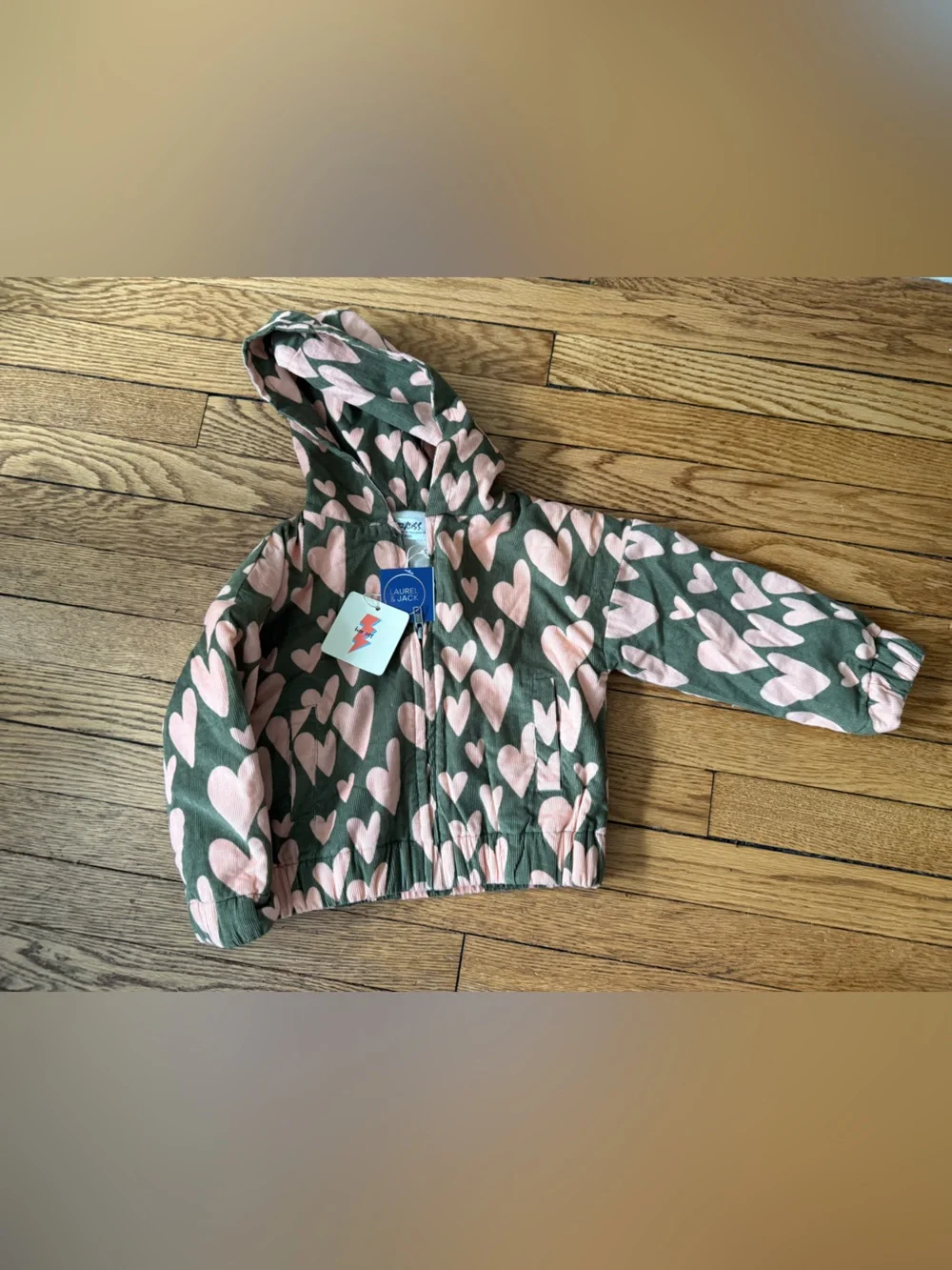 Bizz x Siss Jacket with Pink Heart Print - Size 3 - NWT